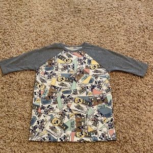 LuLaRoe Mickey Mouse 3/4 sleeve top